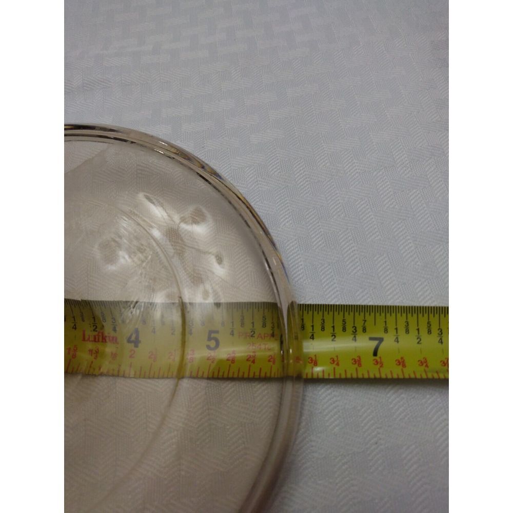 Vintage Amber Glass Replacement Lid 5.75 Inch Round Knob Handle Cookware - Picture 3 of 3